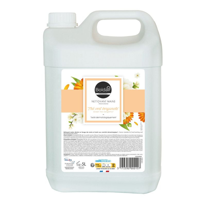 Nettoyant pour Mains - Thé Vert Bergamote - 5L | BoldairLavez efficacement et en douceur vos mains avec notre nettoyant 5L au t Nettoyant pour Mains - Thé Vert Bergamote - 5L | BoldairLavez efficacement et en douceur vos mains avec notre nettoyant 5L au t