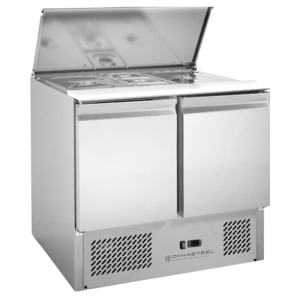 Saladette Compact 2 Vrata - S Pokrovom na Drsnikih - Dynasteel