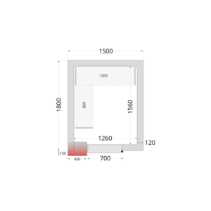 Negativna hladilna komora TEFCOLD - 1500 x 1800 | Optimalna zmogljivost in velikodušno shranjevanje