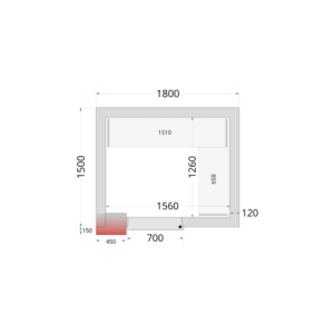 Chambre Froide Négative TEFCOLD - 1800 x 1500 | Optimizirano profesionalno skladiščenje
