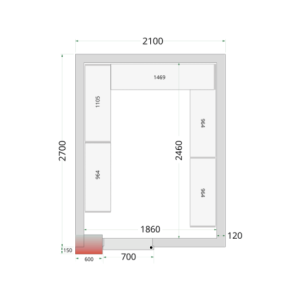 Chambre Froide Négative TEFCOLD - Dimenzije 2100x2700mm | Profesionalno Shranjevanje