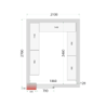 Chambre Froide Négative TEFCOLD - Dimenzije 2100x2700mm | Profesionalno Shranjevanje