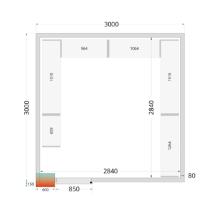 Negativna hladilna komora TEFCOLD - 3000x3000mm | Optimalne zmogljivosti