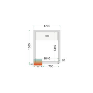 Pozitivna hladilna komora 1200x1500 TEFCOLD - Rešitev za shranjevanje, primerna za profesionalce v kuhinji.
