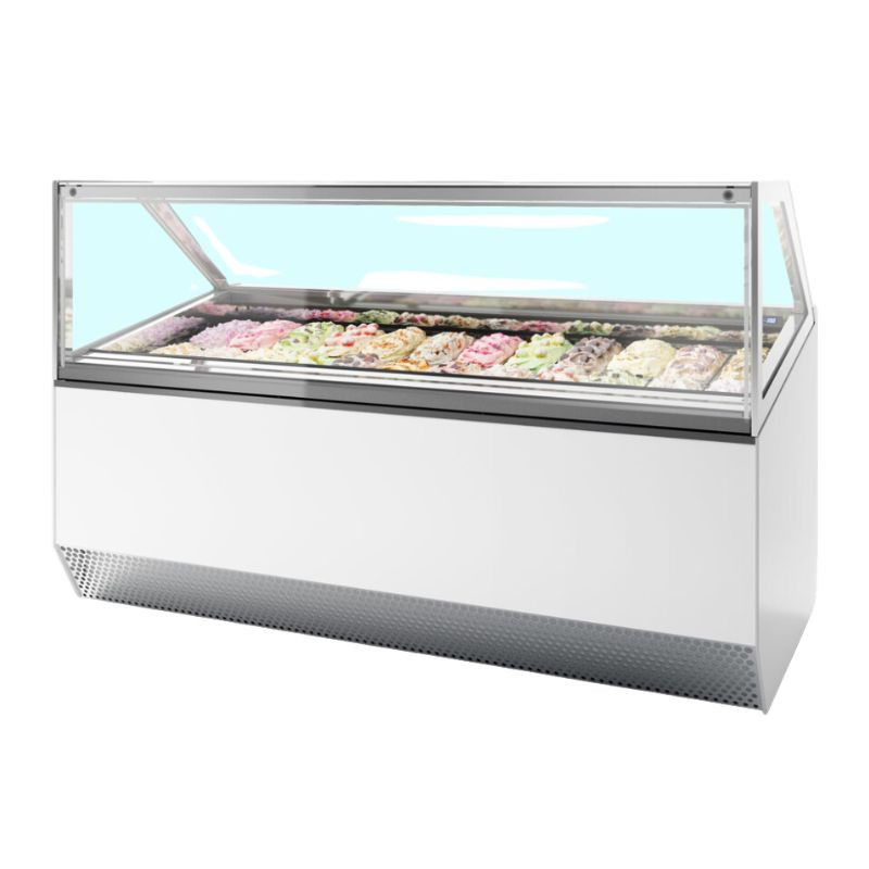 Vitrine à Glace Ventilé avec Façade Droite - Tefcold Millennium ST24 | Fourniresto Vitrine à Glace Ventilé avec Façade Droite - Tefcold Millennium ST24 | Fourniresto