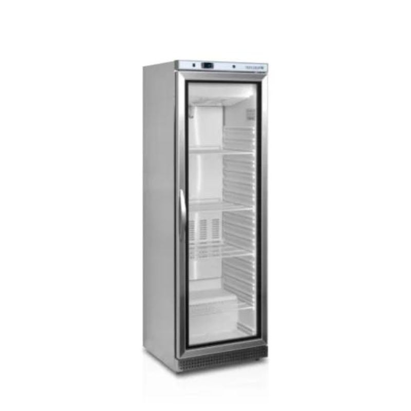 Ventilirana steklena negativna hladilna omara - Inox 340 L TEFCOLD | Profesionalno shranjevanje hrane