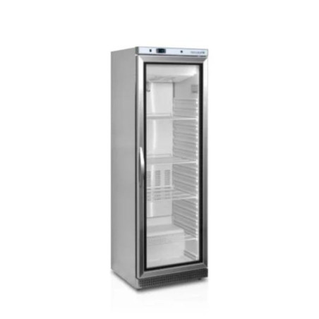 Ventilirana steklena negativna hladilna omara - Inox 340 L TEFCOLD | Profesionalno shranjevanje hrane