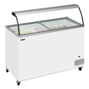 Zamrzovalna skrinja za led | Ukrivljeno steklo - 350 L | Znamka TEFCOLD