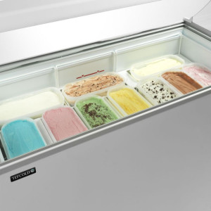 Zamrzovalna skrinja za led | Ukrivljeno steklo - 350 L | Znamka TEFCOLD