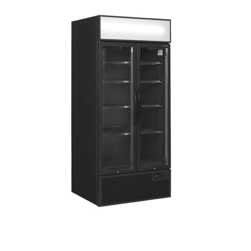 Črna hladilna omara TEFCOLD - 2 steklena vrata - 535 L Črna hladilna omara TEFCOLD - 2 steklena vrata - 535 L