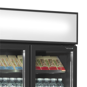 Črna hladilna omara TEFCOLD - 2 steklena vrata - 535 L