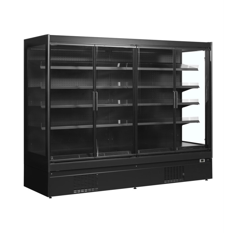 TEFCOLD Positive Black Refrigerated Display Case - 1540 L Supermarket TEFCOLD Positive Black Refrigerated Display Case - 1540 L Supermarket