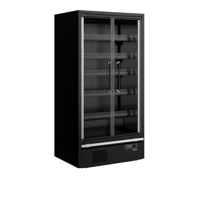 Vitrine Réfrigérée TEFCOLD Noir 2 Portes Supermarché Vitrine Réfrigérée TEFCOLD Noir 2 Portes Supermarché