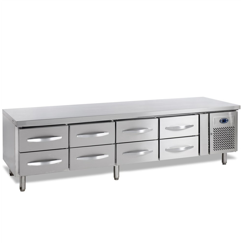 Table Réfrigérée Positive GN1/1 - 350 L, 8 Tiroirs TEFCOLD Table Réfrigérée Positive GN1/1 - 350 L, 8 Tiroirs TEFCOLD