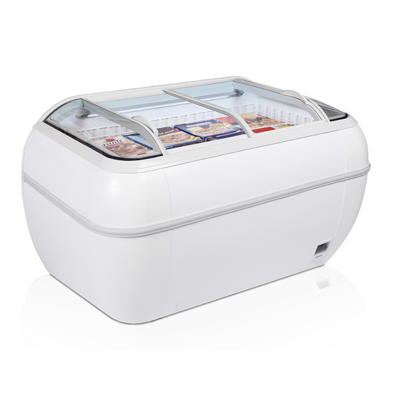 Réfrigérateur Congélateur Vitre Incurvée Blanc 334 L TEFCOLD Réfrigérateur Congélateur Vitre Incurvée Blanc 334 L TEFCOLD