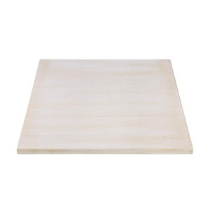 Plateau de Table Carré Pré-percé Vintage Blanc 700 mm Bolero - Visokokakovosten vrbov les
