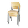 Galvaniziran leseni stol - komplet 4 Bolero
