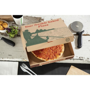 Natisnjene kompostabilne pice škatle 311mm - paket 100 kosov od FourniResto