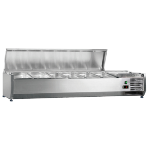 Saladette Hladilna za Polaganje Pokrov Inox - 6 x GN 1/3 - Dynasteel