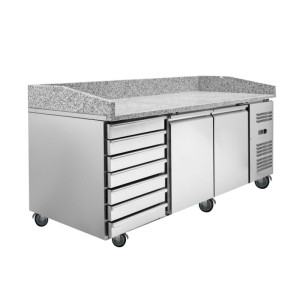 Pohištvo za pico 600x400 2 vrata in 7 predalov Dynasteel - Priprava pic