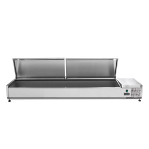 Saladette Hladilna za Postavitev Pokrov Inox - 9 x GN 1/3 - Dynasteel