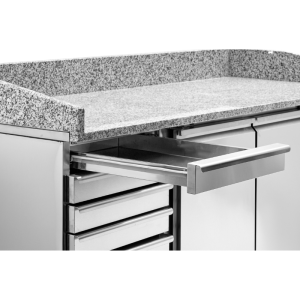Pohištvo za pico 600x400 2 vrata in 7 predalov Dynasteel - Priprava pic