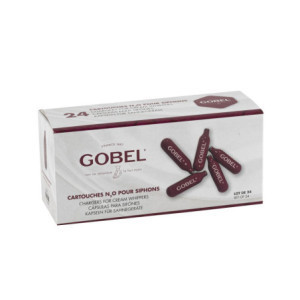 Plinske kartuše za sifon - Paket 24, blagovna znamka Gobel: Zračna tekstura za profesionalne recepte