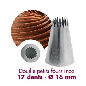 Douille za male kolačke Inox 17 zob ⌀16 mm Gobel - Pripomoček za slaščičarstvo