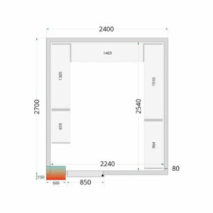 Pozitivna hladilna komora TEFCOLD 2400 x 2700 - Optimalno shranjevanje za profesionalce.