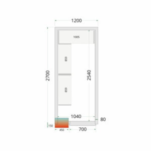 Plošča Hladilne Komore TEFCOLD - Dimenzije 1200x2700x2120 mm