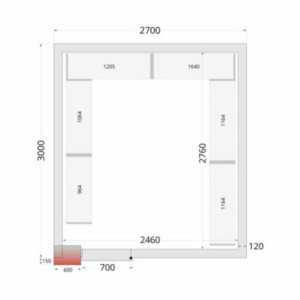 TEFCOLD - Hladilna komora plošča 2700x3000x2200mm - Optimalna izolacija in enostavna montaža
