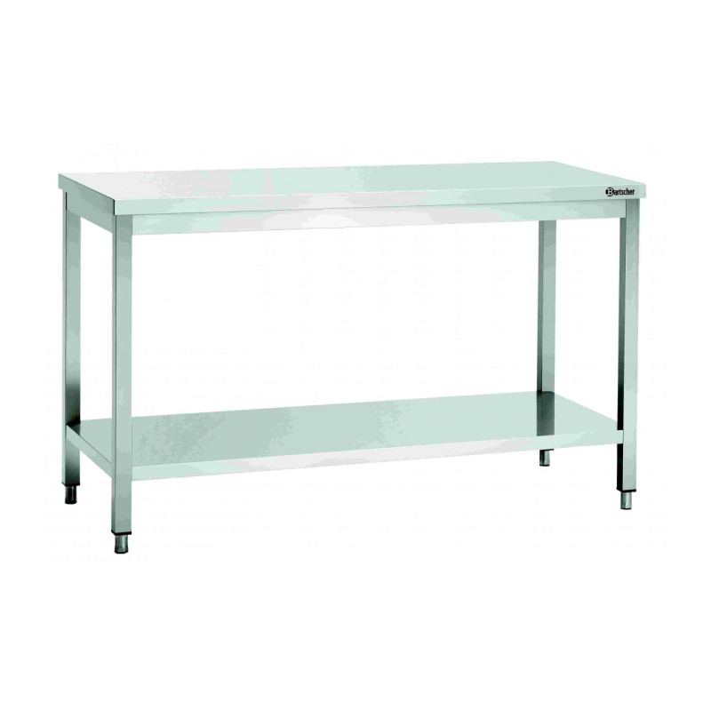 Bartscher stainless steel work table 1200x700 - Adjustable height, robustness, and stability Bartscher stainless steel work table 1200x700 - Adjustable height, robustness, and stability