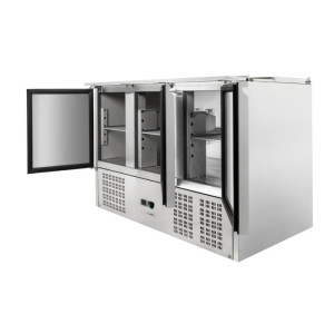 Saladette Compact 3 Vrata - S Pokrovom na Drsnikih - Dynasteel