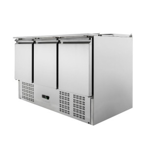 Saladette Compact 3 Vrata - S Pokrovom na Drsnikih - Dynasteel