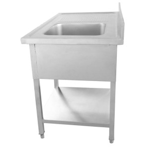 Potopite se s pomivalnim strojem, hrbtnim delom in polico - 1200 x 700 - Odkapnik na levi - Dynasteel