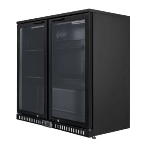 Hladilnik za točilni pult - 2 steklena nihajna vrata - 209 L - Dynasteel