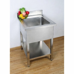 Potopite 1 korito z naslonom in polico - L 600 x P 700 mm - Dynasteel