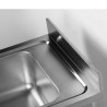 Potopite 1 korito z naslonom in polico - L 600 x P 700 mm - Dynasteel
