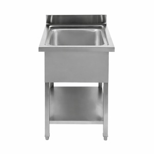 Potopite 1 korito z naslonom in polico - L 600 x P 700 mm - Dynasteel