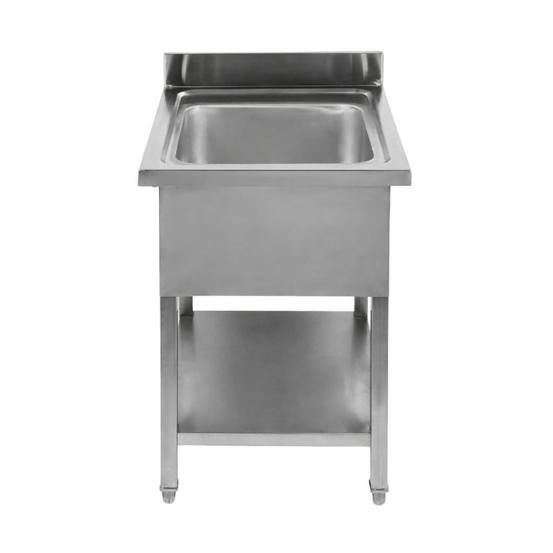 Potopite 1 korito z naslonom in polico - L 600 x P 700 mm - Dynasteel