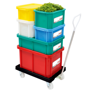 Rectangular Bin 15 L with HACCP Lid - Green - Gilac