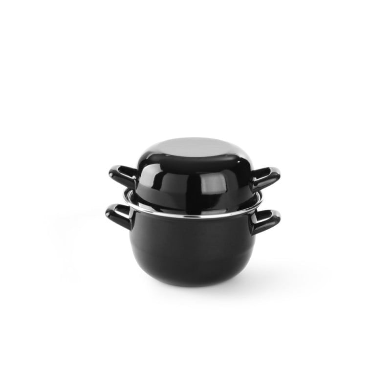 Cocotte à moules emaillé - avec couvercle - Marque HENDI - Fourniresto Cocotte à moules emaillé - avec couvercle - Marque HENDI - Fourniresto