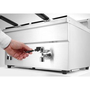 Friteza na indukcijo z odtokom - 2 x 8 L