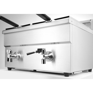 Friteza na indukcijo z odtokom - 2 x 8 L