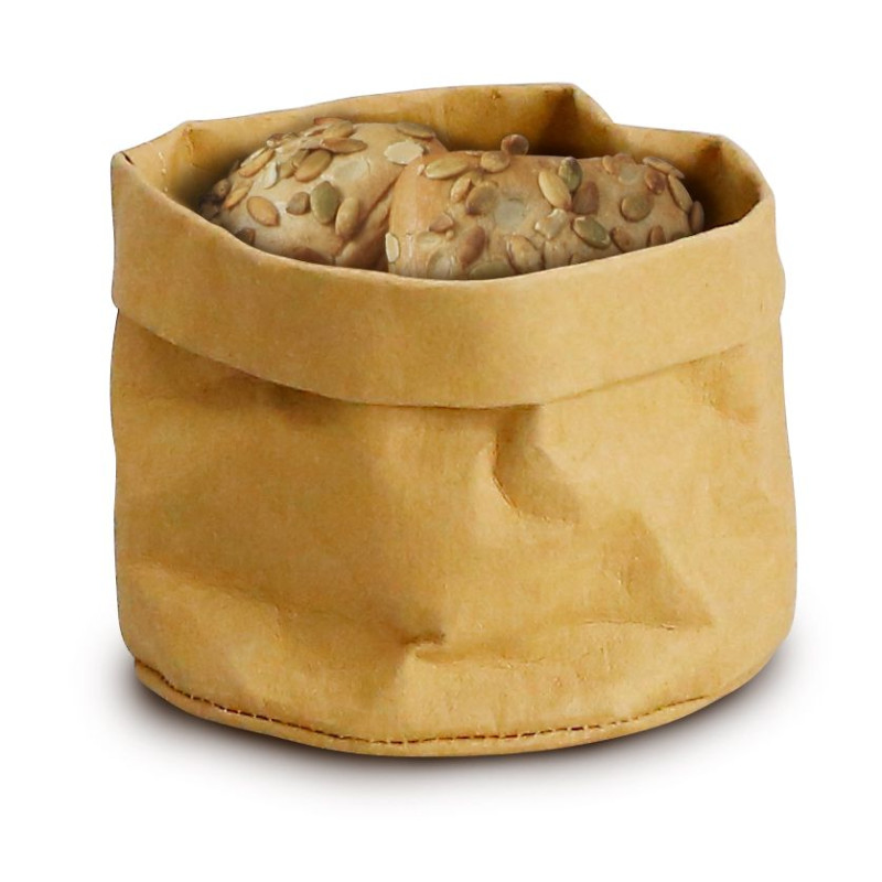 Vrečka iz kraft papirja, naravna barva - 170 x 170 mm