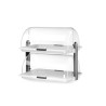 Vitrine Rectangulaire à Couvercles Coulissants - 2 Plateaux - 465 x 310 mm