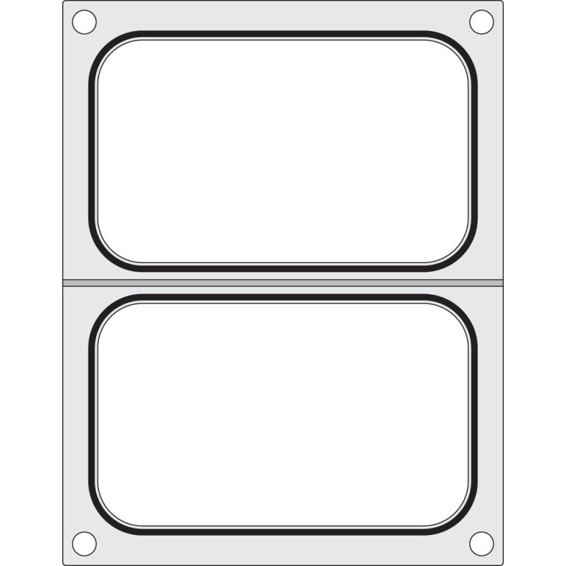 Sealing Matrix for Manual Sealer - 2 Compartments 178 x 113 mm - Hendi Sealing Matrix for Manual Sealer - 2 Compartments 178 x 113 mm - Hendi