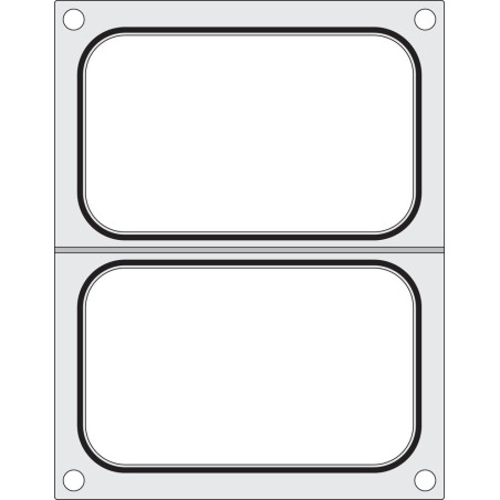 Sealing Matrix for Manual Sealer - 2 Compartments 178 x 113 mm - Hendi