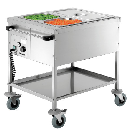 Voziček za Bain-Marie brez vode - 2 GN 1/1