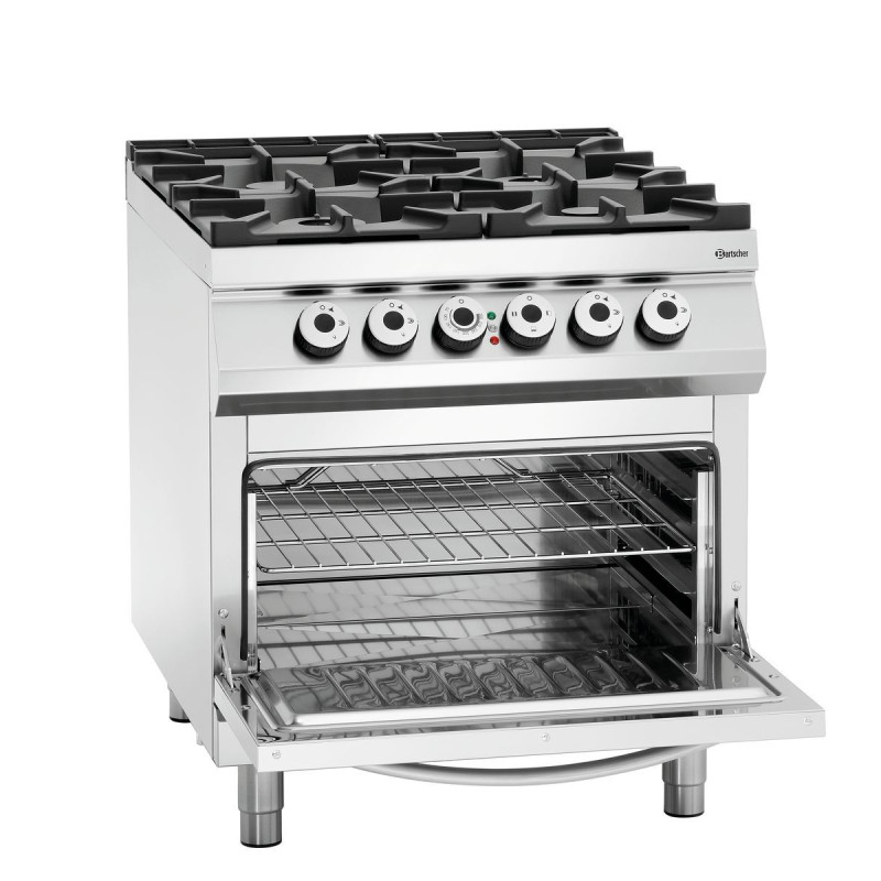Four-burner range series 900 - Electric oven GN 2/1 from the brand Bartscher Four-burner range series 900 - Electric oven GN 2/1 from the brand Bartscher